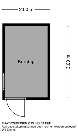 Azaleastraat 17, 2951 BB Alblasserdam - Plattegrond berging - 2D - Azaleastraat 17 te Alblasserdam.jpg