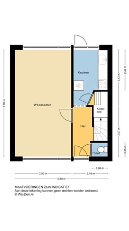 Kievitstraat 22, 2953 EE Alblasserdam - Plattegrond BG - 2D - Kievitstraat 22 te Alblasserdam.jpg