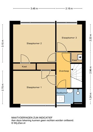 Kievitstraat 22, 2953 EE Alblasserdam - Plattegrond 1E - 2D - Kievitstraat 22 te Alblasserdam.jpg