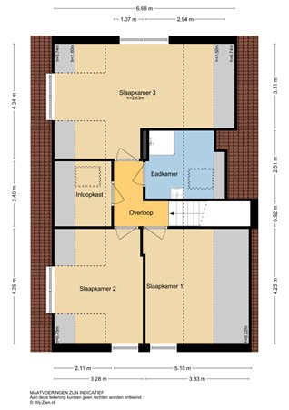 Couperusstraat 6A, 3319 RC Dordrecht - Plattegrond 1E - 2D - Couperusstraat 6a te Dordrecht.jpg