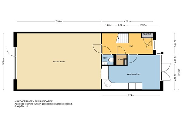 Zeelt 7, 3356 CE Papendrecht - Plattegrond begane grond 2D - Zeelt 7 te Papendrecht.jpg