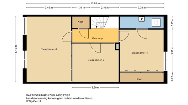 Zeelt 7, 3356 CE Papendrecht - Plattegrond Verdieping 2 2D - Zeelt 7 te Papendrecht.jpg