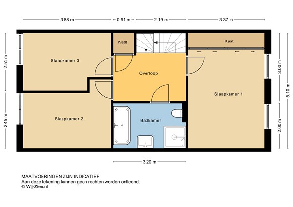 Zeelt 7, 3356 CE Papendrecht - Plattegrond Verdieping 1 2D - Zeelt 7 te Papendrecht.jpg