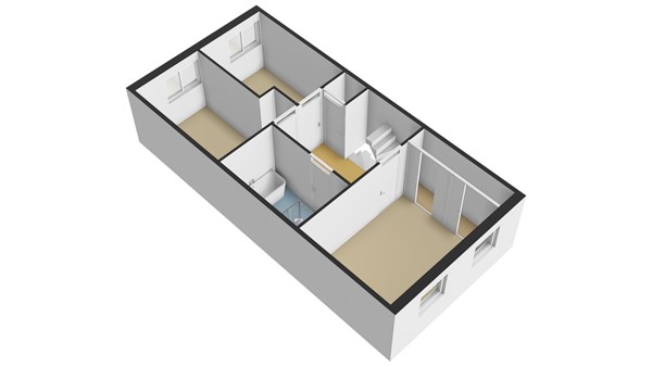 Zeelt 7, 3356 CE Papendrecht - Plattegrond Verdieping 1 3D - Zeelt 7 te Papendrecht.jpg