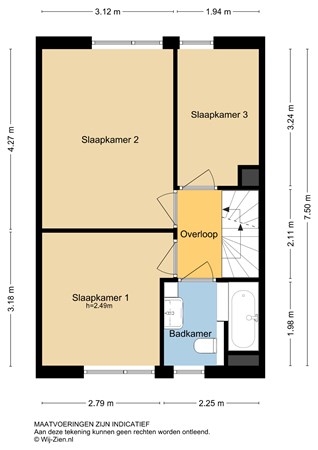 Schildmos 6, 2951 HH Alblasserdam - Plattegrond 1E - 2D - Schildmos 6 te Alblasserdam.jpg