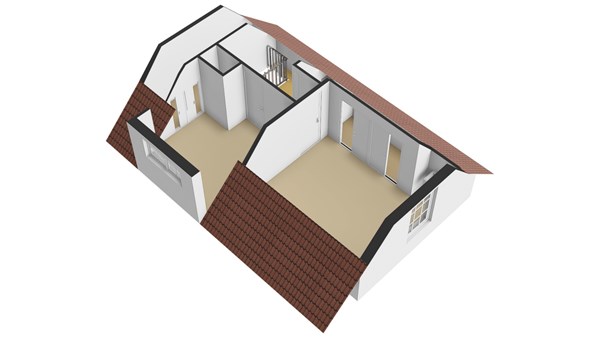 Bergstoep 29, 2959 AB Streefkerk - Plattegrond 1E - 3D - Bergstoep 29 te Streefkerk.jpg