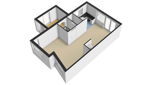 De Spil 12, 2954 PB Alblasserdam - Plattegrond BG - 3D - De Spil 12 te Alblasserdam.jpg