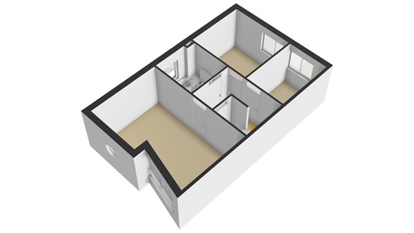 De Spil 12, 2954 PB Alblasserdam - Plattegrond 1E - 3D - De Spil 12 te Alblasserdam.jpg