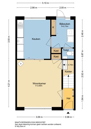 Noachstraat 27, 2951 AG Alblasserdam - Plattegrond 2D Begane grond - Noachstraat 27 te Alblasserdam.jpg