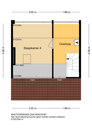 Noachstraat 27, 2951 AG Alblasserdam - Plattegrond 2D verdieping 2 - Noachstraat 27 te Alblasserdam.jpg