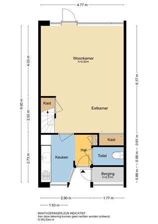 Groen van Prinstererstraat 35, 2953 BB Alblasserdam - Plattegrond begane grond - 2D- Groen van Prinstererstraat 35 in Alblasserdam.jpg