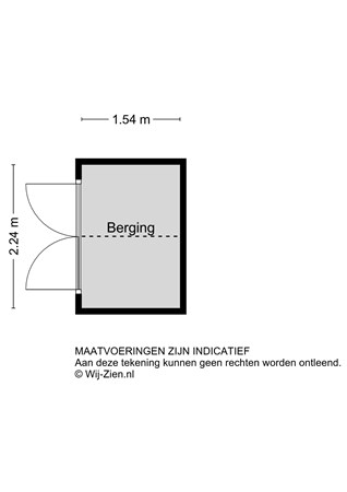 Groen van Prinstererstraat 35, 2953 BB Alblasserdam - Plattegrond berging - 2D- Groen van Prinstererstraat 35 in Alblasserdam.jpg