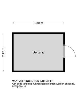 Fop Smitstraat 69, 2953 XD Alblasserdam - Plattegrond berging - 2D- Fop Smitstraat 69 Alblasserdam.jpg