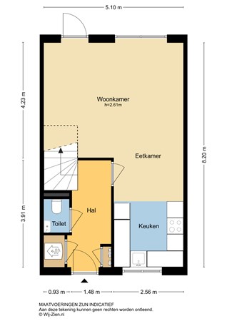 Dr. A. De Haanstraat 6A, 2969 AE Oud-Alblas - Plattegrond 2D Begane grond - Dr. A. de Haanstraat 6a te Oud-Alblas.jpg