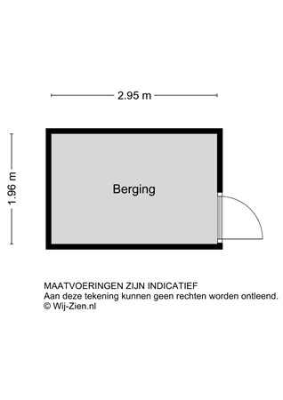 Dr. A. De Haanstraat 6A, 2969 AE Oud-Alblas - Plattegrond 2D Berging - Dr. A. de Haanstraat 6a te Oud-Alblas.jpg