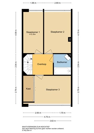 Troelstrastraat 39, 2953 BK Alblasserdam - Plattegrond 1E - 2D - Troelstrastraat 39 te Alblasserdam.jpg