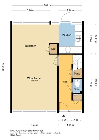 Guido Gezellestraat 43, 3351 CL Papendrecht - Plattegrond 2D Begane grond - Guido Gezellestraat 43 te Papendrecht.jpg