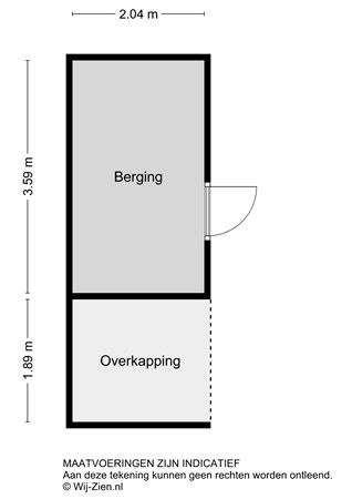 Guido Gezellestraat 43, 3351 CL Papendrecht - Plattegrond 2D Berging - Guido Gezellestraat 43 te Papendrecht.jpg