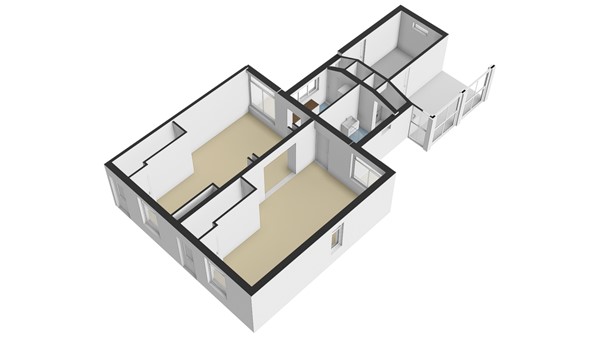 Dam 58, 2951 GB Alblasserdam - Plattegrond - begane grond - 3D - Dam 58 Alblasserdam.jpg