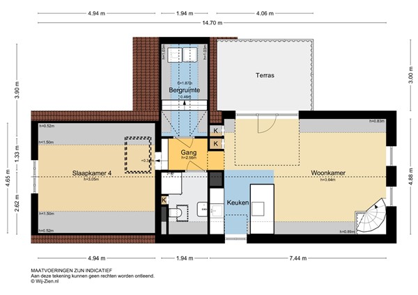 Ruigenhil 2, 2952 AR Alblasserdam - Plattegrond tweede verdieping - 2d - Ruigenhil 2 te Alblasserdam.jpg