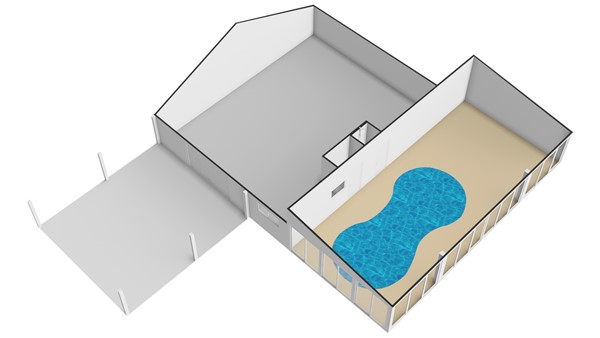 Ruigenhil 2, 2952 AR Alblasserdam - Garage en zwembad - 3d - Ruigenhil 2 te Alblasserdam.jpg