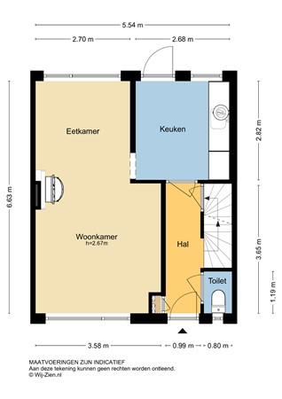 Margrietweg 5, 2961 AH Kinderdijk - Plattegrond Begane grond 2D - Margrietweg 5 te Kinderdijk.jpg