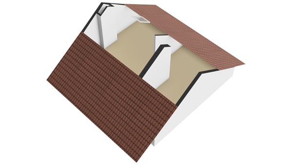 Margrietweg 5, 2961 AH Kinderdijk - Plattegrond Vliering 3D - Margrietweg 5 te Kinderdijk.jpg