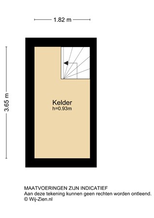 Margrietweg 5, 2961 AH Kinderdijk - Plattegrond Kelder 2D - Margrietweg 5 te Kinderdijk.jpg