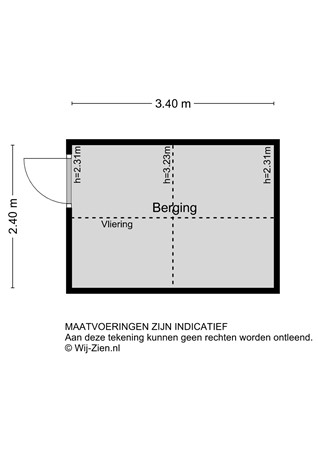 Margrietweg 5, 2961 AH Kinderdijk - Plattegrond Berging 2D - Margrietweg 5 te Kinderdijk.jpg