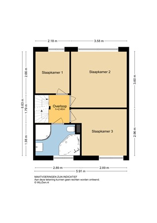 De Savornin Lohmanweg 17, 2953 AG Alblasserdam - Plattegrond Verdieping 1 2D - De Savornin Lohmanweg 17 te Alblasserdam.jpg