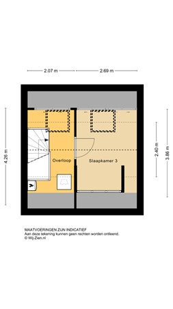 Willem Dreeshof 24, 2953 AW Alblasserdam - Plattegrond tweede verdieping - 2D - Willem Dreeshof 24 in Alblasserdam.jpg