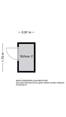 Willem Dreeshof 24, 2953 AW Alblasserdam - Plattegrond schuur 2 - 2D - Willem Dreeshof 24 in Alblasserdam.jpg