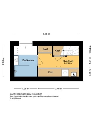 Polderstraat 59, 2952 AK Alblasserdam - Plattegrond KL - 2D - Polderstraat 59 te Alblasserdam.jpg