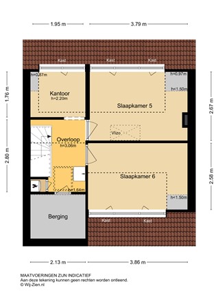W.B. van der Veldenstraat 24, 2953 CX Alblasserdam - Plattegrond 2E - 2D - W.B. van der Veldenstraat 24 te Alblasserdam.jpg