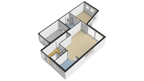 Touwbaan 27, 2953 HA Alblasserdam - Plattegrond Begane grond 3D - Touwbaan 27 te Alblasserdam.jpg