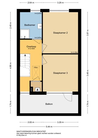 Touwbaan 27, 2953 HA Alblasserdam - Plattegrond Verdieping 1 2D - Touwbaan 27 te Alblasserdam.jpg