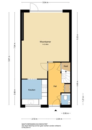 Prins Bernhardstraat 3, 2951 VK Alblasserdam - Plattegrond - Begane grond - 2D - Pr. Bernhardstraat 3.jpg