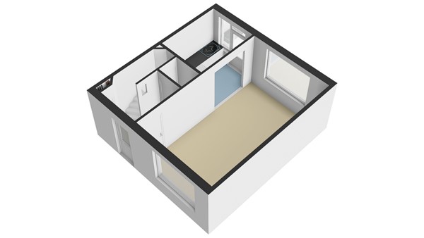 Papaverstraat 5, 2951 BR Alblasserdam - Plattegrond Begane grond 3D - Papaverstraat 5 te Alblasserdam.jpg