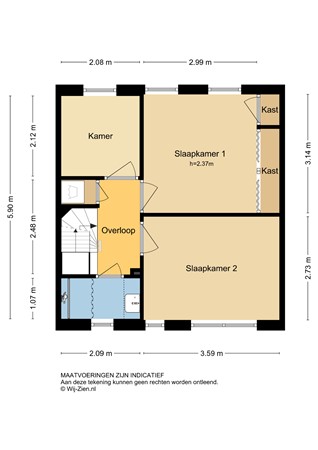Papaverstraat 5, 2951 BR Alblasserdam - Plattegrond Verdieping 1 2D - Papaverstraat 5 te Alblasserdam.jpg
