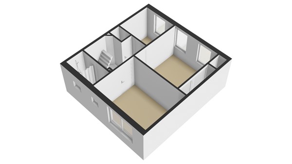 Papaverstraat 5, 2951 BR Alblasserdam - Plattegrond Verdieping 1 3D - Papaverstraat 5 te Alblasserdam.jpg
