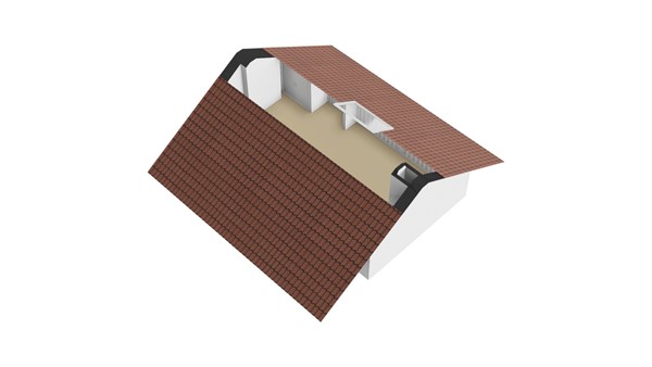 Papaverstraat 5, 2951 BR Alblasserdam - Plattegrond Zolder 3D - Papaverstraat 5 te Alblasserdam.jpg