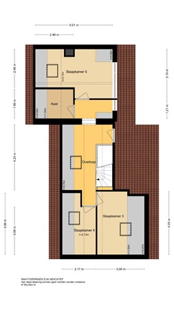Matena 24, 3356 LG Papendrecht - Plattegrond Verdieping 1 2D - Matena 24 te Papendrecht.jpg