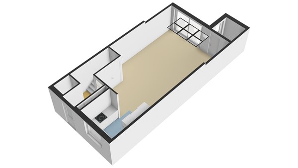 Heidezoom 24, 3355 SC Papendrecht - Plattegrond Begane grond 3D - Heidezoom 24 te Papendrecht.jpg
