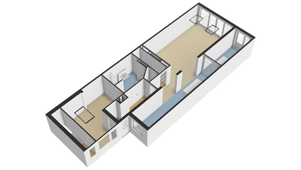 De Wervel 36, 2954 CC Alblasserdam - Plattegrond Begane grond 3D - De Wervel 36 te Alblasserdam.jpg