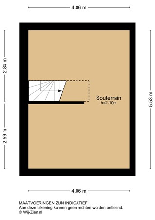 De Wervel 36, 2954 CC Alblasserdam - Plattegrond Souterrain 2D - De Wervel 36 te Alblasserdam.jpg