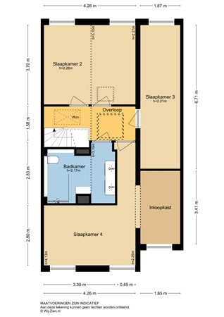 De Wervel 36, 2954 CC Alblasserdam - Plattegrond Verdieping 1 2D - De Wervel 36 te Alblasserdam.jpg