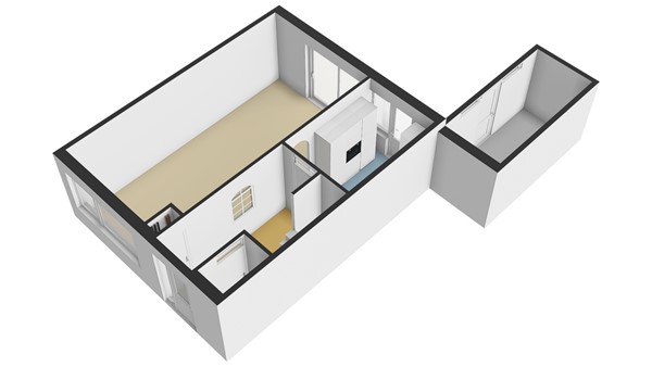 Dreef 3, 2959 BH Streefkerk - Plattegrond Begane grond 3D - Dreef 3 te Streefkerk.jpg