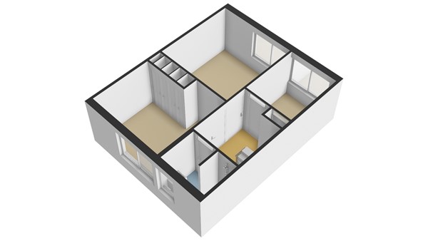Dreef 3, 2959 BH Streefkerk - Plattegrond Verdieping 1 3D - Dreef 3 te Streefkerk.jpg