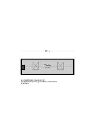 Dreef 3, 2959 BH Streefkerk - Plattegrond Vliering 2D - Dreef 3 te Streefkerk.jpg