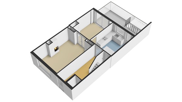 Voorstraat 26, 2964 AK Groot-Ammers - Plattegrond BG - 3D - Voorstraat 26 te Groot-Ammers.jpg